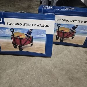 Blue Folding Utility Wagon